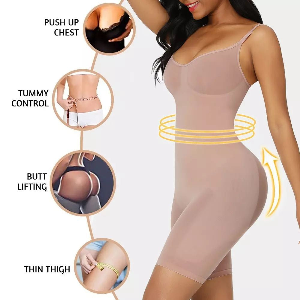 Ultra Comfy Body Shaper,,women Sculpting Bodysuit Tummy Control Shapewear  Seamless Body Shaper Thong Adjustable Straps , Botao