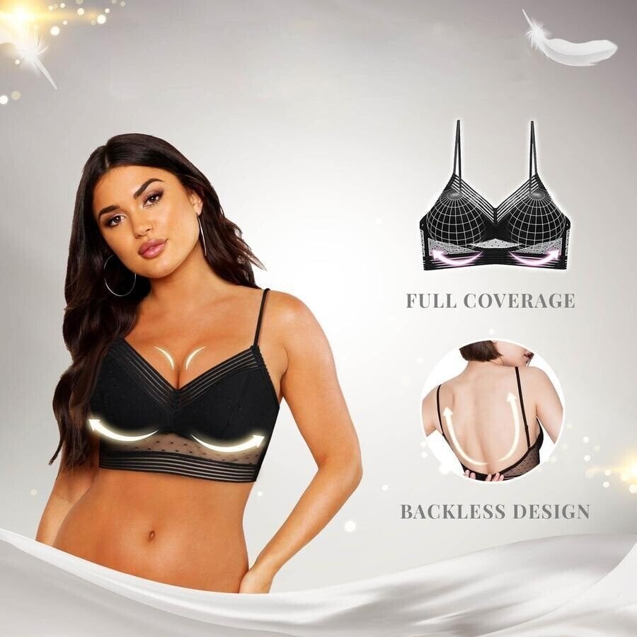 The Low-Back Wireless Lifting Lace Bra  The Low-Back Wireless Lifting Lace  Bra is perfect for any woman who wants to feel comfortable and confident  all day long! This amazing bra looks
