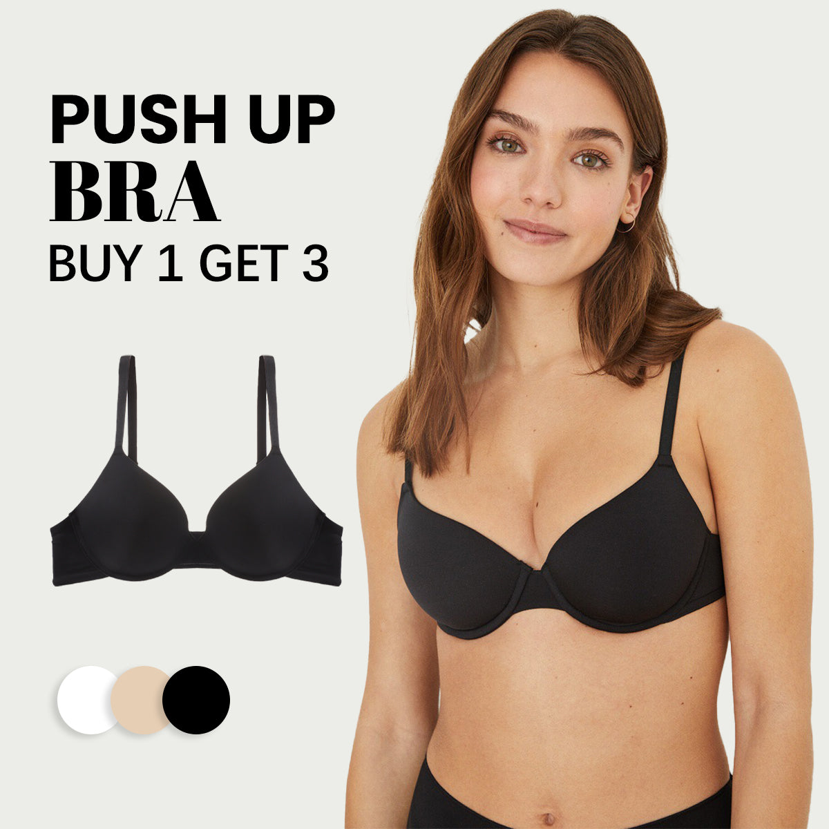 New Arrival Sexy Push up Double Padded Bra for Women Lace Bra for Small  Bust Half Cup Breathable Gathering Soft Stuff Bras for Girls Special Bridal  Bras in Black Skin Gray and