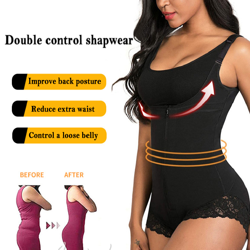 Shapewear & Fajas USA Shapewear tummy Trimmer Bodysuit Flattens Tummy  Adjustable Straps Lined belly S- at  Women's Clothing store