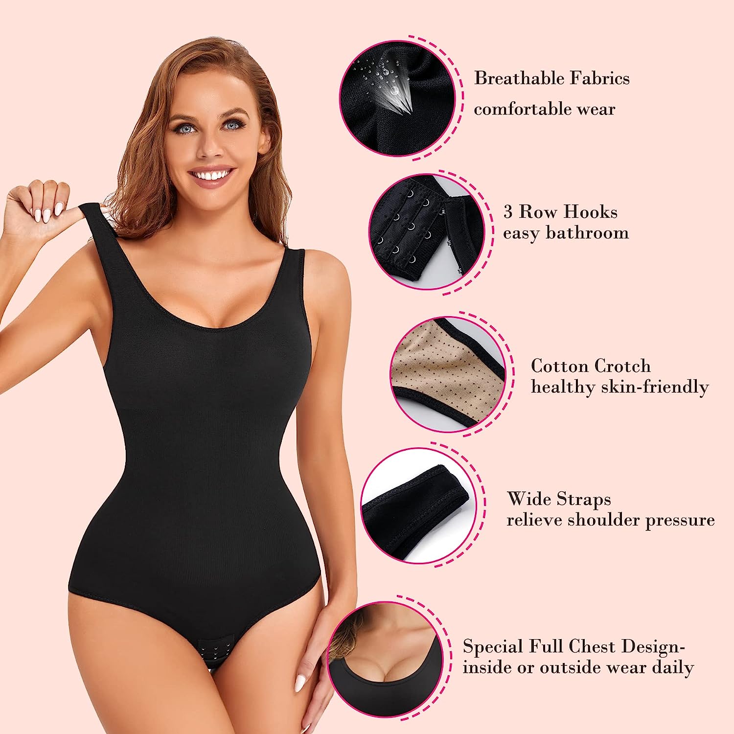 4 In 1 Waist Trainers Bra Women Breathable Shapewear Chest Support Tank Top