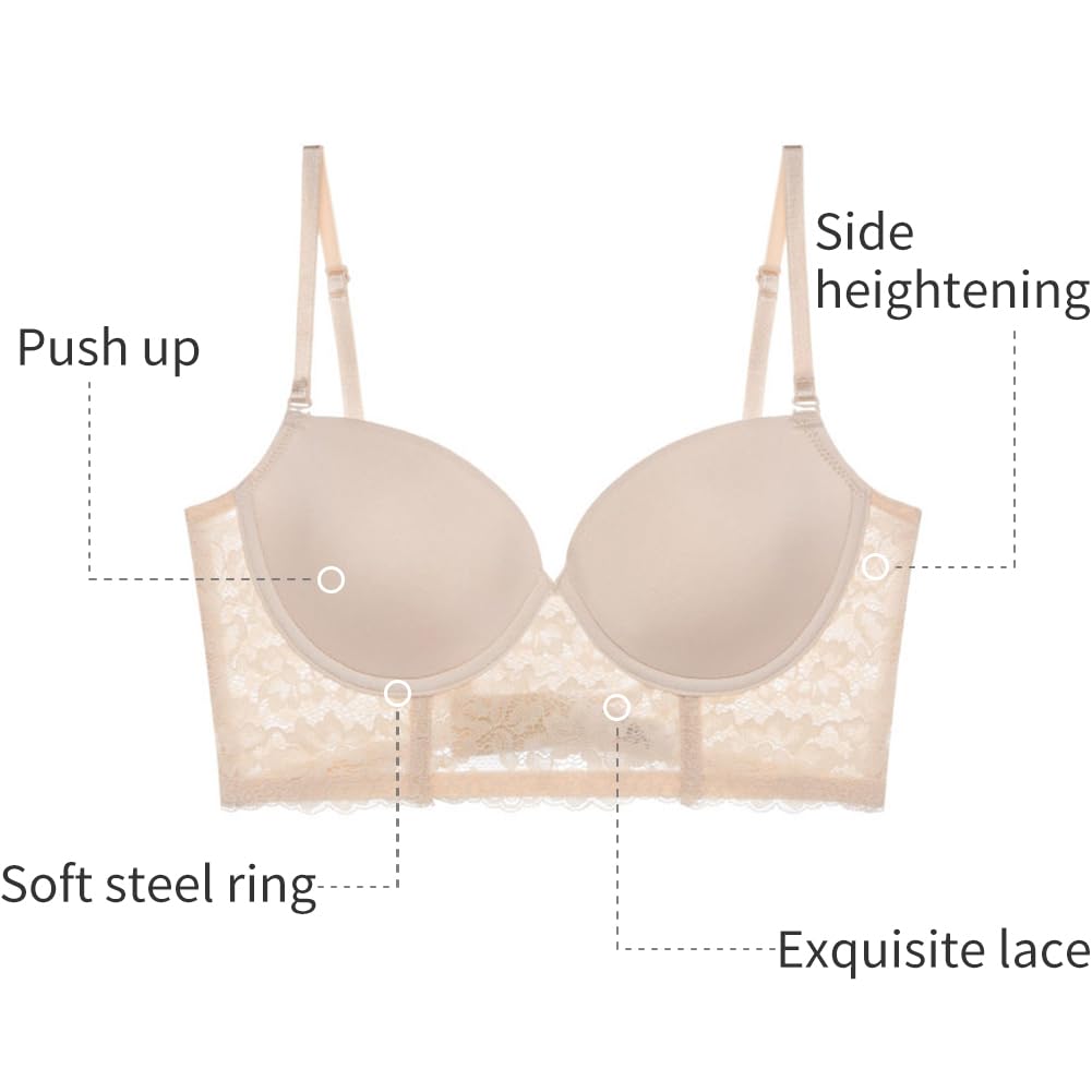 Women's Breathable Thin Double Breasted Sexy and Comfortable Bra Without  Steel Ring Bra 36 C (Beige, 34) at  Women's Clothing store