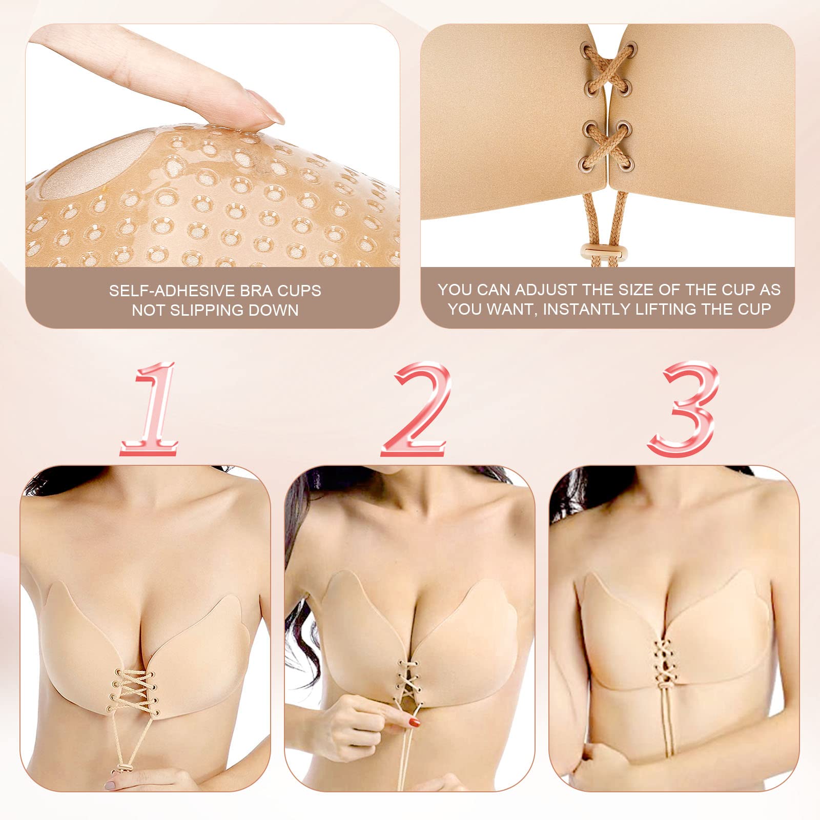 Cloud Bras®Strapless Backless Adhesive Invisible Lift up & Push up Bra (BUY 1 GET 1 FREE)