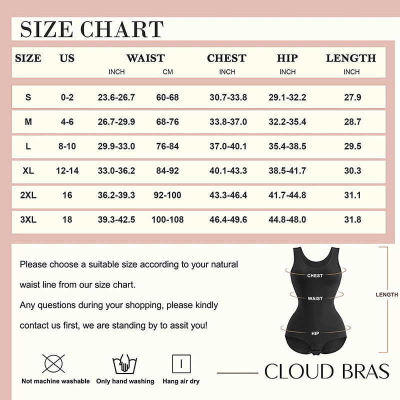 Cloud Bras® Women Waist Trainer Bodysuit Slim Full Body Shapewear Seam