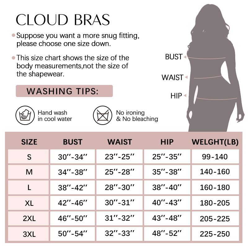 Cloud Bras Smoothing Seamless Full Bodysuit, Cloudbras Shapewear for Women