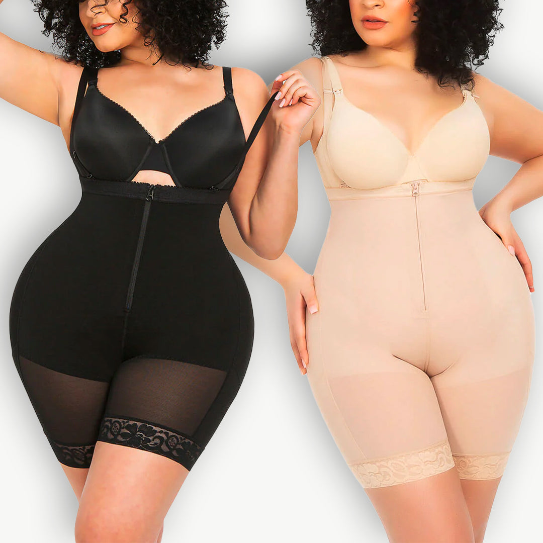 Cloud Bras®Firm Tummy Compression Bodysuit Shaper With Butt Lifter-BEIGE+BLACK (BUY 1 GET 1 FREE) (2 PACK)