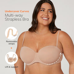 Cloud Bras®Undercover Curves Multi-way Strapless Bra(BUY 1 GET 1 FREE)2PCS Nude