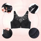 Cloud Bras®Front Fastening '5D' Stereoscopic Rose Embroidery Bra-Black