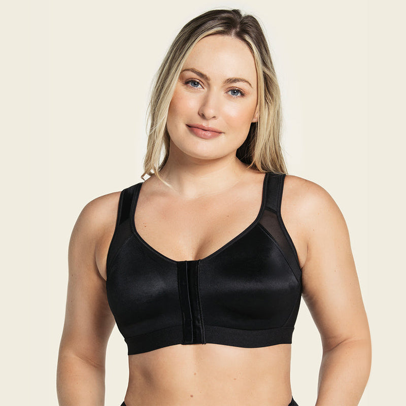 Cloud Bras® Bra-Front Closure Posture Wireless Back Support Full Coverage Bra (BUY 1 GET 2 FREE)-Black