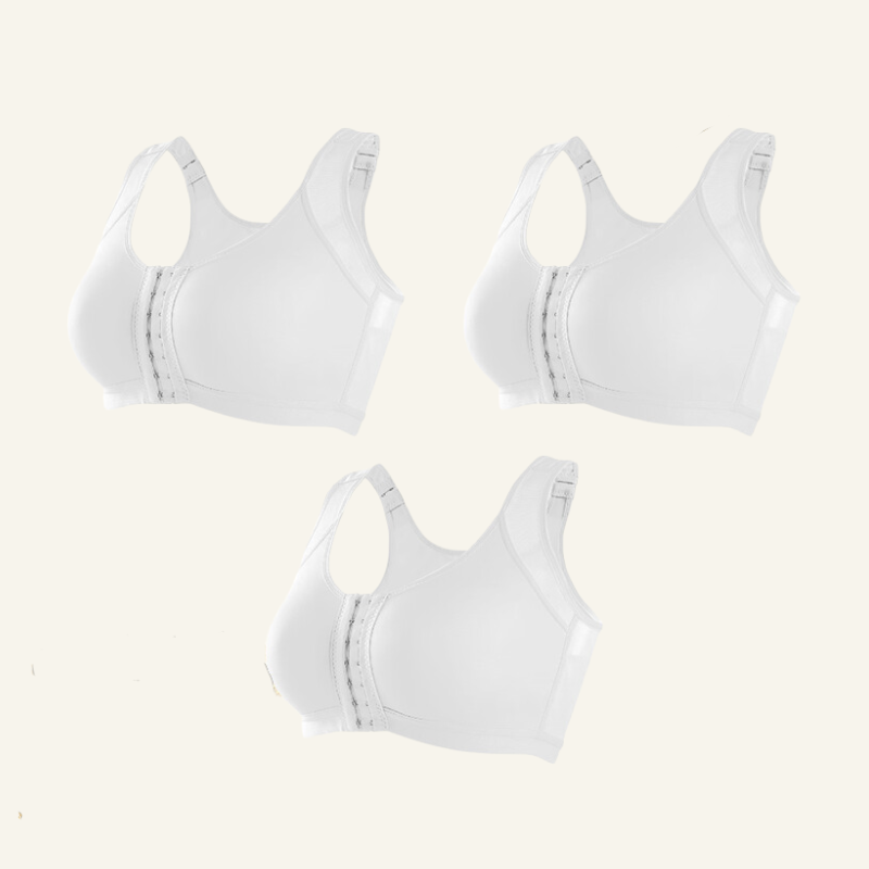 Cloud Bras® Bra-Front Closure Posture Wireless Back Support Full Coverage Bra(BUY 1 GET 2 FREE)-White