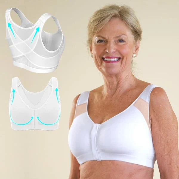 Cloud Bras® Bra-Front Closure Posture Wireless Back Support Full Coverage Bra(BUY 1 GET 2 FREE)-White