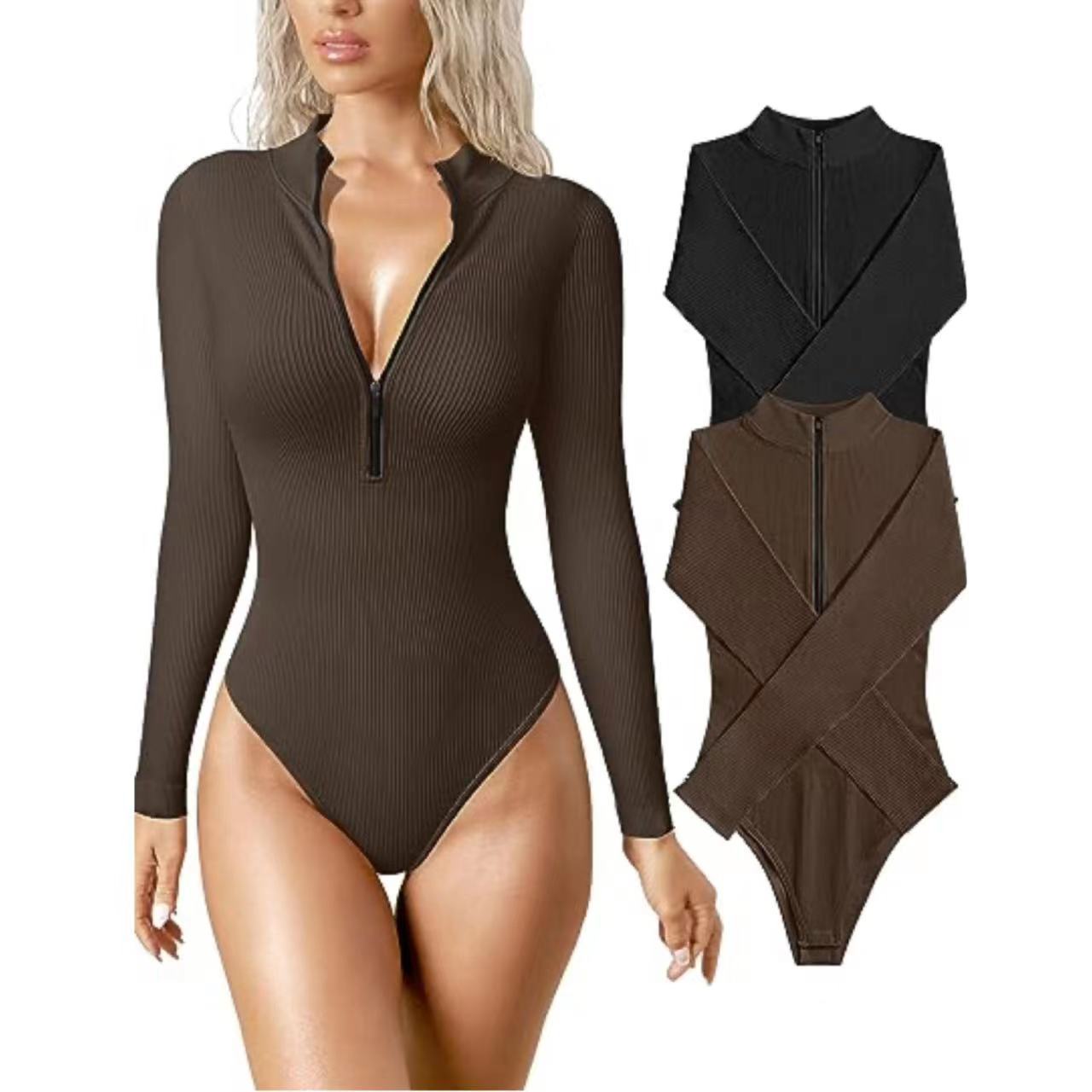 Cloudbras® LONG SLEEVE ZIP-UP BODYSUIT(BUY 1 GET 1 FREE)-2PCS SET