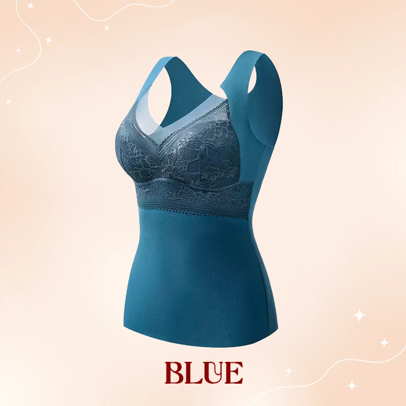 Cloud Bras® (BUY 1 GET 1 FREE) Women's 2-in-1 Built-in Bra Thermal Camisoles-Pink+Blue