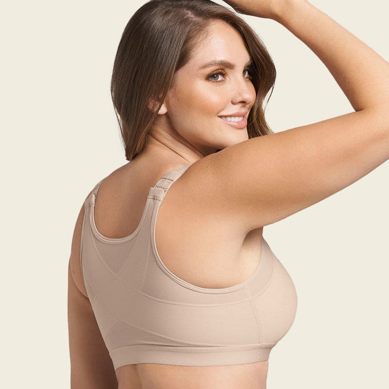 Women's Front Closure Bra Plus Size Posture Wireless Back Support
