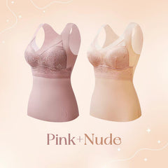 Cloud Bras®  (BUY 1 GET 1 FREE) Women's 2-in-1 Built-in Bra Thermal Camisoles-Pink+Nude