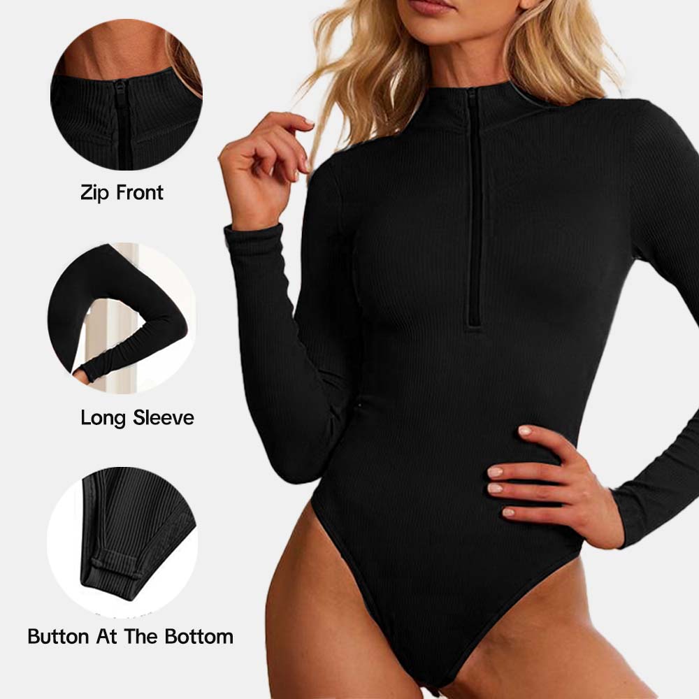 Cloudbras® LONG SLEEVE ZIP-UP BODYSUIT(BUY 1 GET 1 FREE)-2PCS SET